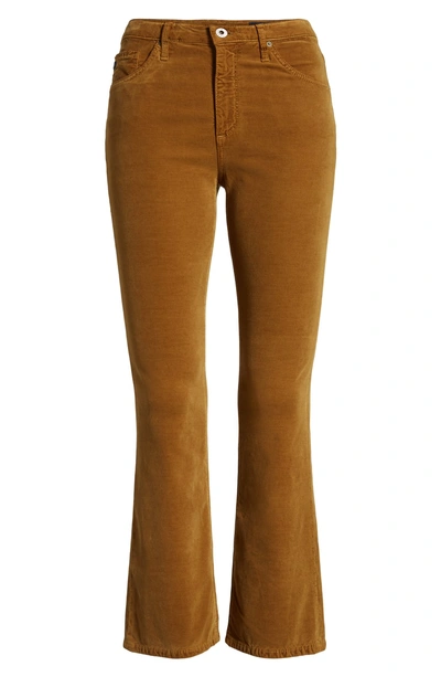 Shop Ag Jodi Crop Flare Jeans In Golden Olive