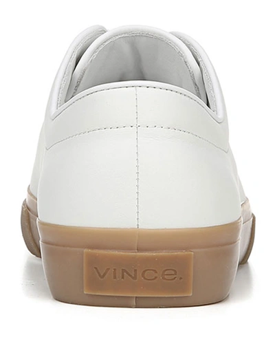 Shop Vince Men's Farrell Calf Leather Low-top Sneakers In White