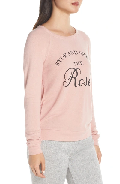 Shop Pj Salvage Stop & Smell The Rosé Top In Blush