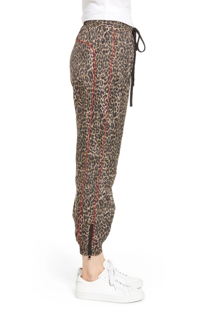 Pam & Gela Leopard-print Drawstring Track Pants W/ Red Piping In Leopard  Print | ModeSens