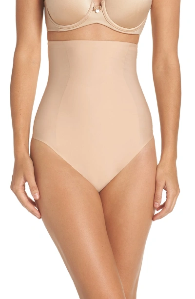 Shop Yummie By Heather Thomson High Waist Shaper Thong In Frappe