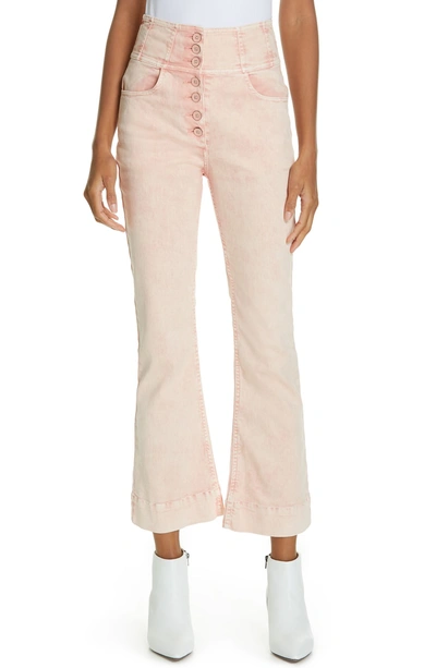 Shop Ulla Johnson Ellis Crop Flare Jeans In Rose