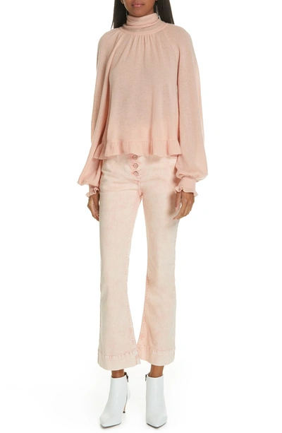 Shop Ulla Johnson Ellis Crop Flare Jeans In Rose