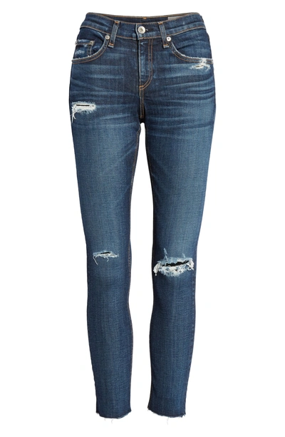 Shop Rag & Bone /jean Ripped Ankle Skinny Jeans In Franklin