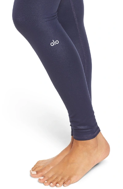 Shop Alo Yoga Airbrush High Waist Leggings In Rich Navy