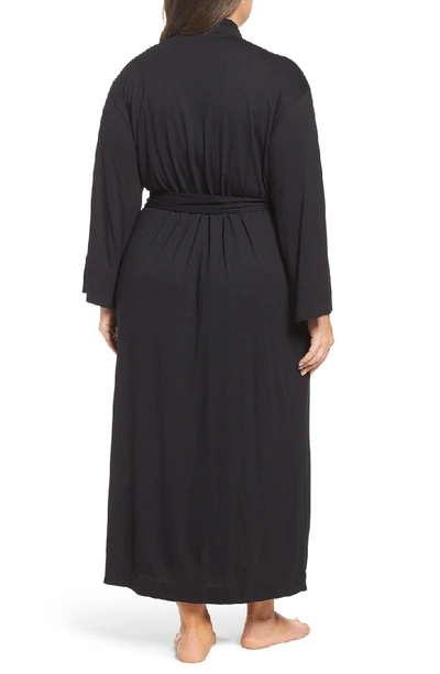 Shop Natori Shangri La Robe In Black