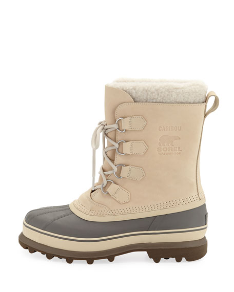 caribou genuine shearling lined waterproof duck boot