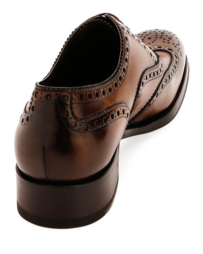 Shop Tom Ford Men's Dress Shoes With Detailing In Brown