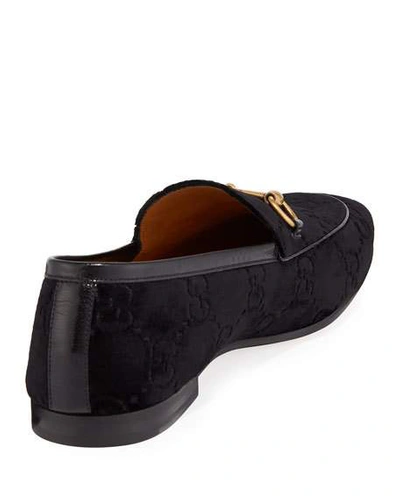 Shop Gucci Men's Interlocking-gg Velvet Loafer In Black