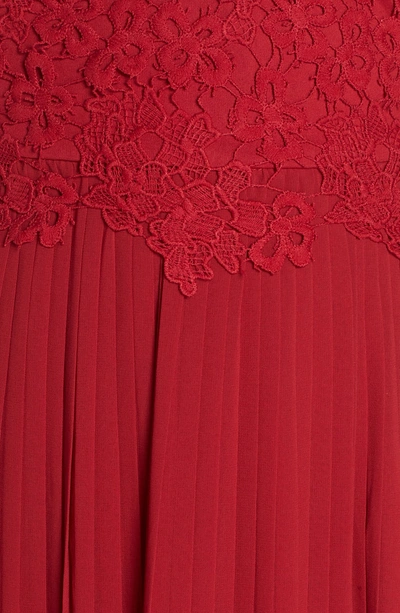 Shop Heartloom Kinsley Pleated A-line Dress In Crimson