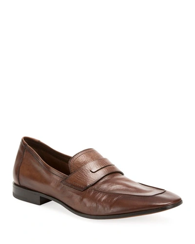 Shop Berluti Men's Lorenzo Rimini Kangaroo Leather Loafer In Brown