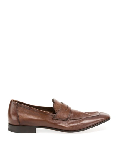 Shop Berluti Men's Lorenzo Rimini Kangaroo Leather Loafer In Brown