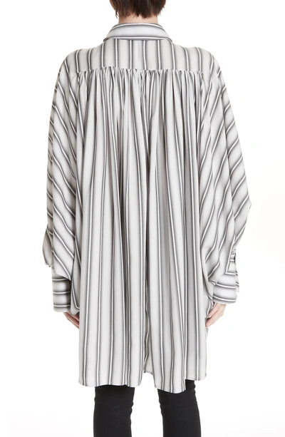 Shop Palmer Harding Streep Stripe Shirt In Gradient Stripe With Black