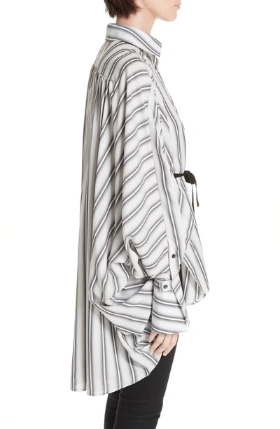 Shop Palmer Harding Streep Stripe Shirt In Gradient Stripe With Black
