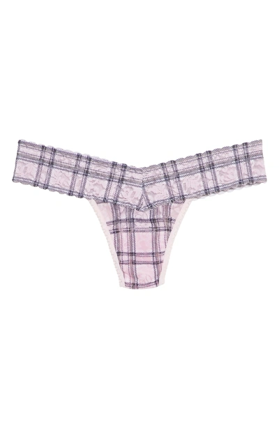 Shop Hanky Panky Clueless Low Rise Thong In Pink/ Black