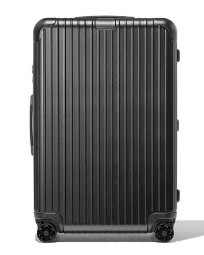 Shop Rimowa Essential Check-in L Spinner Luggage In Matte Black