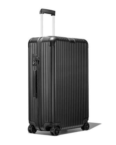 Shop Rimowa Essential Check-in L Spinner Luggage In Matte Black