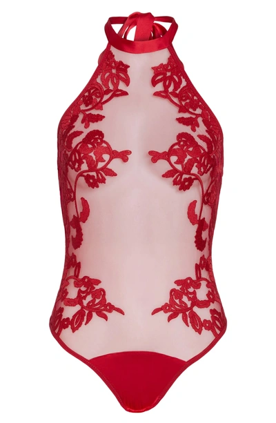 Shop Thistle & Spire Cornelia Bodysuit In Scarlet