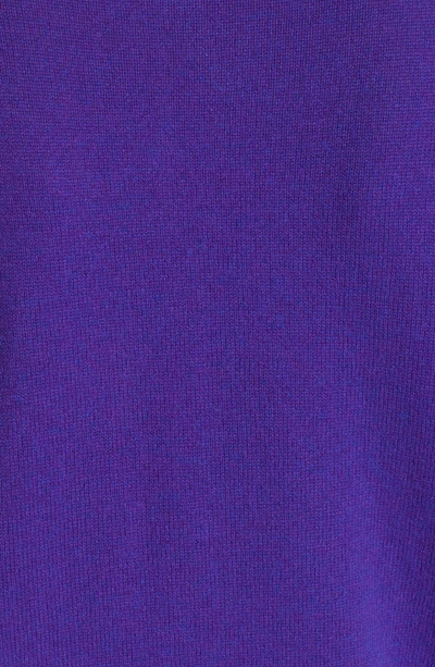 Shop Moncler Embroidered Cashmere Sweater In Bright Purple