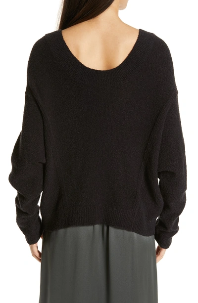 Shop Vince Dolman Sleeve Sweater In Black