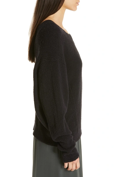 Shop Vince Dolman Sleeve Sweater In Black