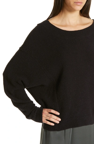 Shop Vince Dolman Sleeve Sweater In Black