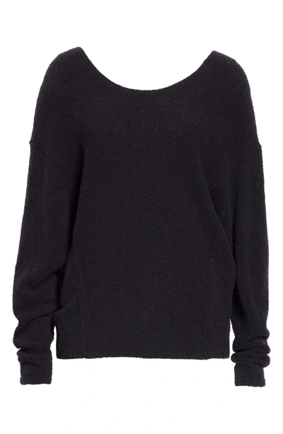Shop Vince Dolman Sleeve Sweater In Black