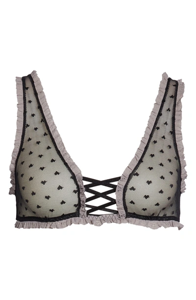 Shop Honeydew Intimates Heart Mesh Bralette In Black