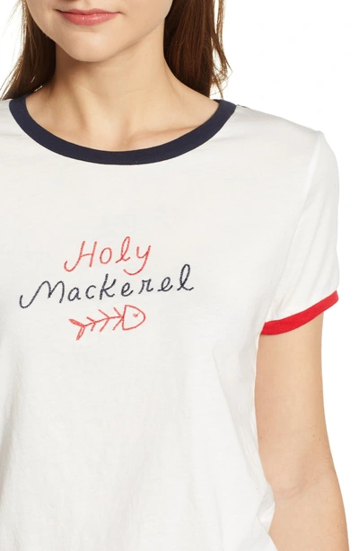Shop Mother Itty Bitty Goodie Goodie Ringer Tee In Holy Mackerel