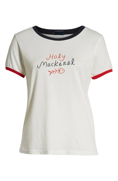 Shop Mother Itty Bitty Goodie Goodie Ringer Tee In Holy Mackerel