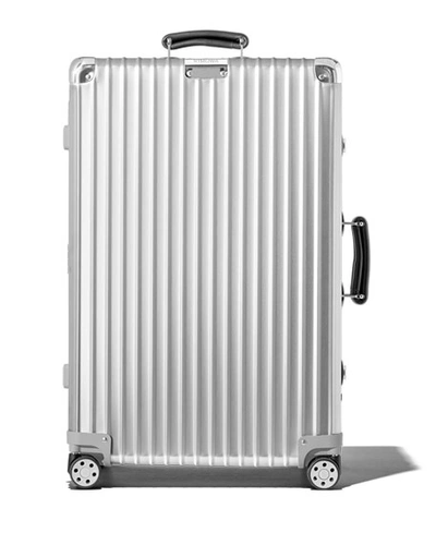 Shop Rimowa Classic Check-in Multiwheel Luggage In Silver