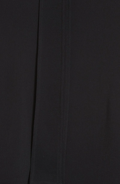Shop Stella Mccartney Flutter Sleeve Cady Blouse In Black