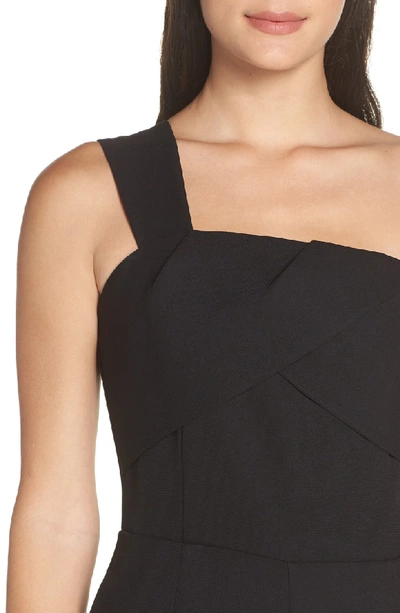 Shop Adelyn Rae Adria One-shoulder Jumpsuit In Black