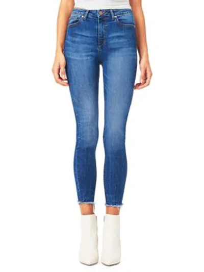 Shop Dl Premium Denim Chrissy High-rise Skinny Jeans In Blue
