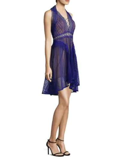 Shop Thurley Riddle Fit-&-flare Dress In Royal Blue