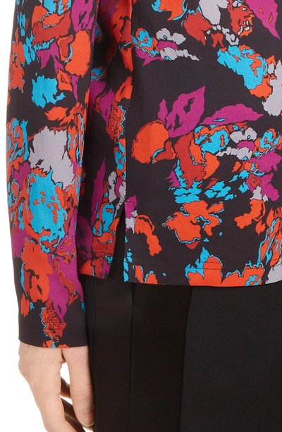 Shop Givenchy Fire Print Silk Blouse In 960-multicolor