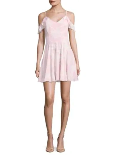 Shop Amanda Uprichard Tate Cold Shoulder Dress In Pink