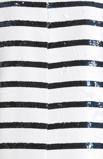 Shop Polo Ralph Lauren Sequin Stripe Tee In White/ Navy Stripe