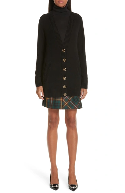 Shop Burberry Adige Tartan Plaid Skirt In Pine Green Chk