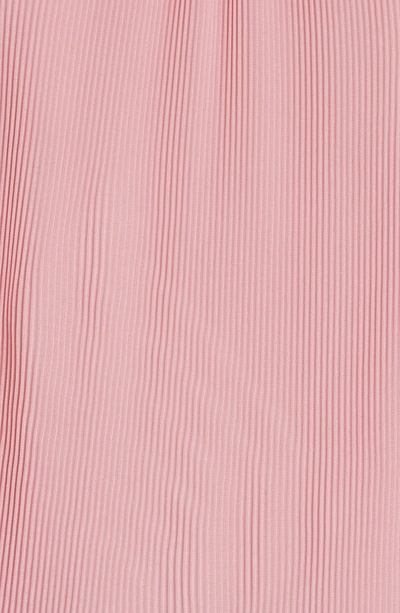 Shop Derek Lam 10 Crosby Long Sleeve Pleated Tie Neck Blouse In Pink