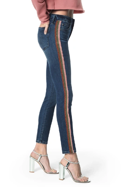 Shop Joe's Charlie Metallic Stripe High Waist Ankle Skinny Jeans In Jillie