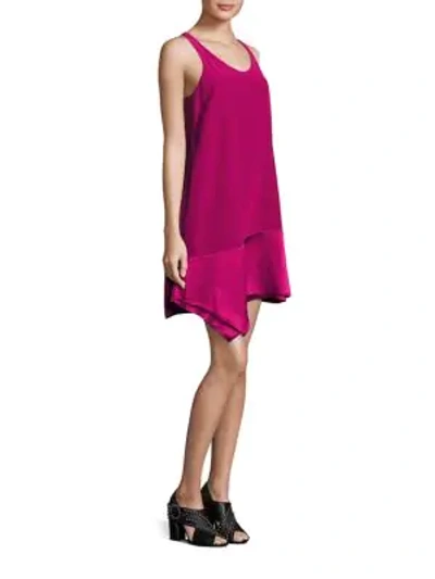 Shop 3.1 Phillip Lim / フィリップ リム Asymmetrical Silk Shift Dress In Rose Pink