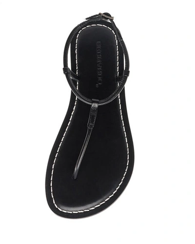Shop Bernardo Lilly Flat Thong Sandals In Black