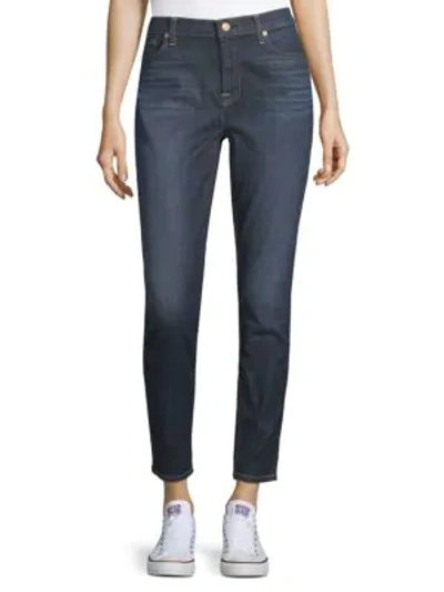 Shop 7 For All Mankind The Ankle Gwenevere Crop Jeans In Blue