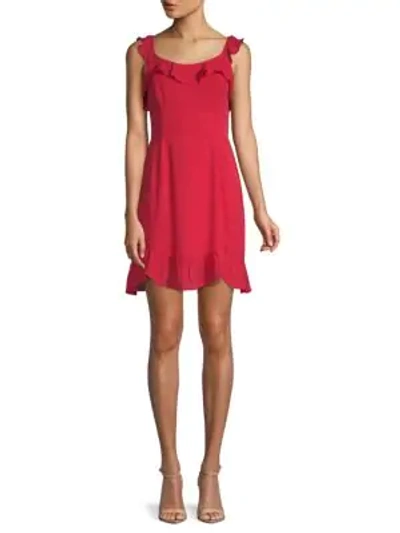 Shop 19 Cooper Ruffled Sheath Dress In Red