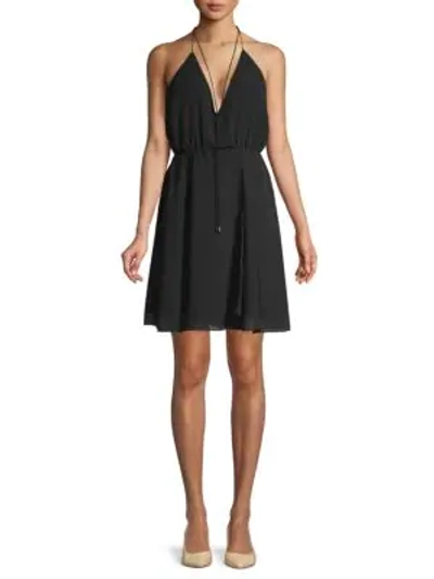 Shop Haute Hippie The Harmony Sleeveless Knee-length Dress In Black