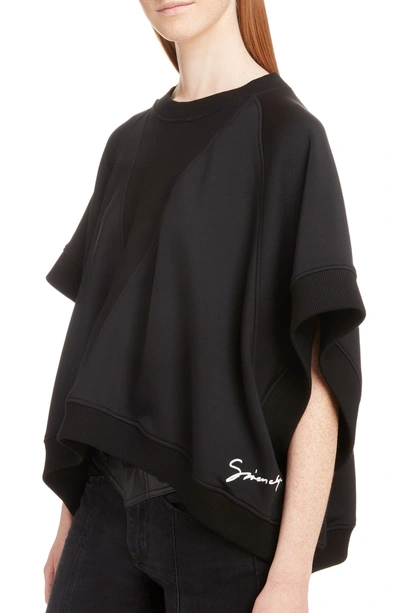 Shop Givenchy Script Logo Sweatshirt In 001-black