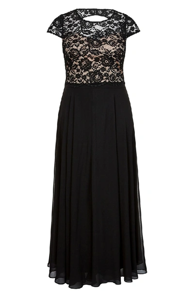 Shop City Chic Elegance Maxi Dress Set In Black