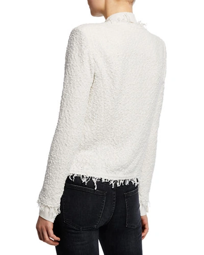 Shop Iro Shavani Open-front Boucle Jacket In White