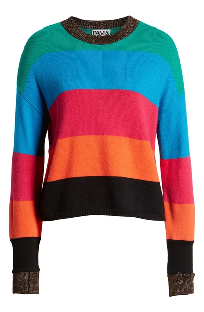 Shop Pam & Gela Stripe Sweater In Multicolor